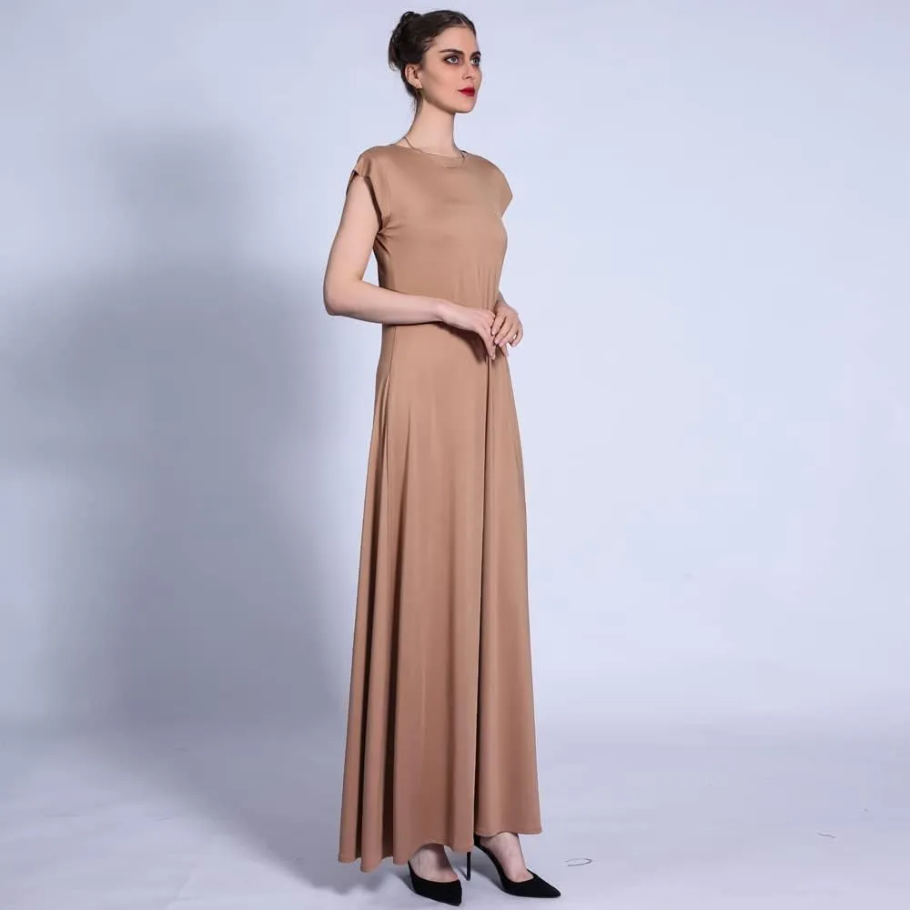 Casual Basic Muslim Dresses for Women Long Dress Women Abaya Dress Islamic National Robe