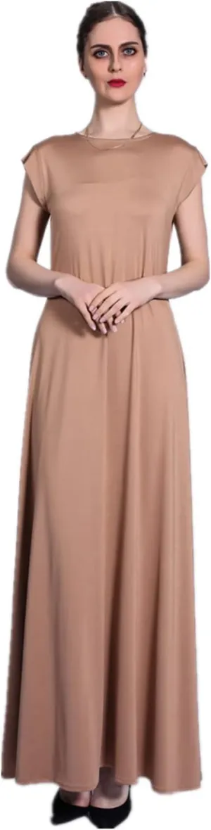 Casual Basic Muslim Dresses for Women Long Dress Women Abaya Dress Islamic National Robe