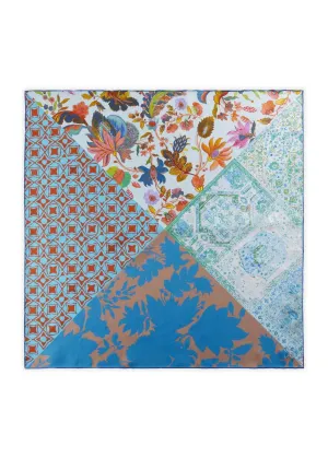 Codello Small Silk Scarf Blue Shades