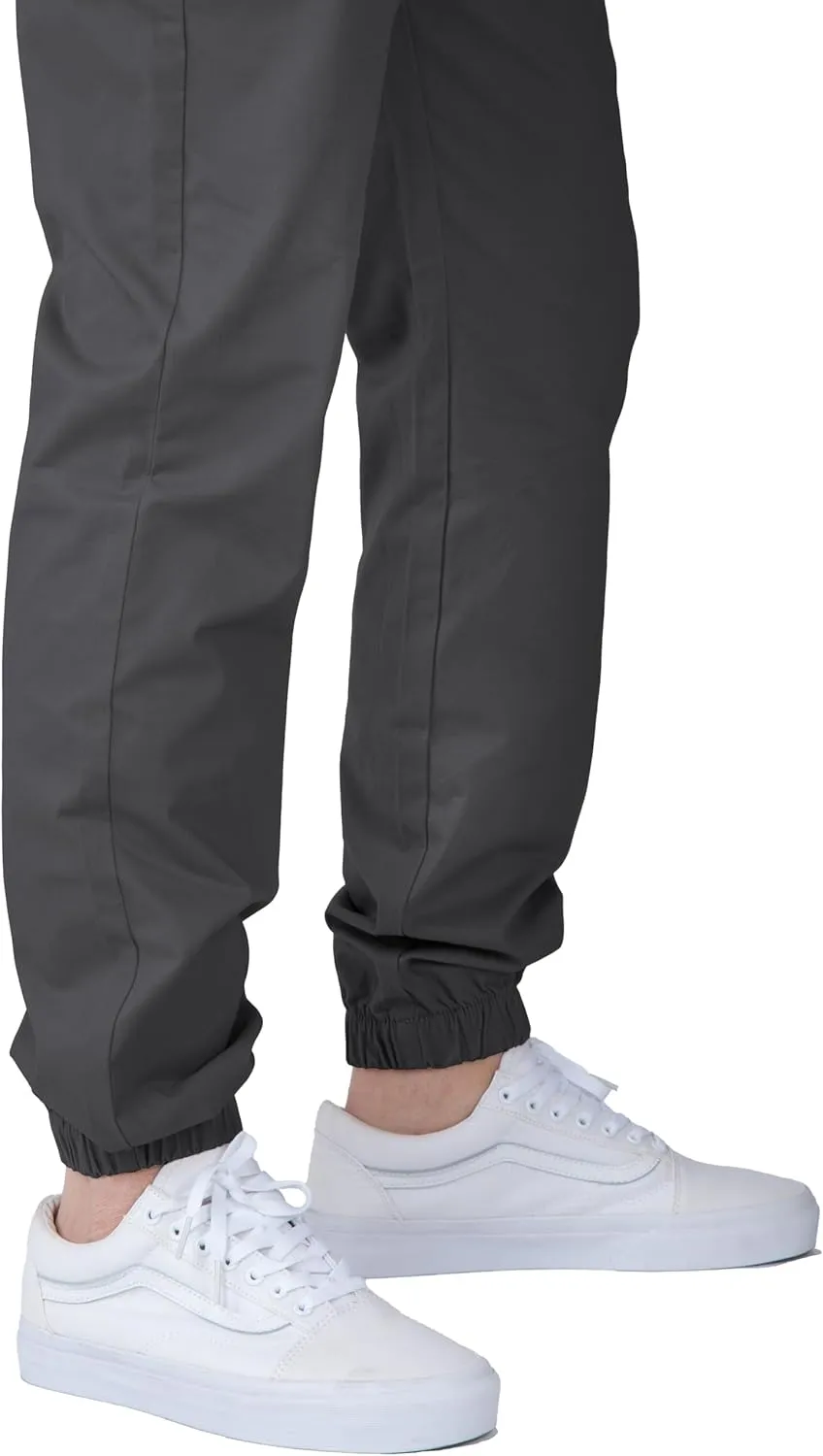 ITALYMORN Khaki Chino Joggers for Men Elastic Ankle and Waist Summer Casual Pants with Pockets