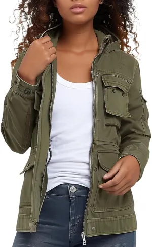 JTNFairy Casual Jackets for Women Long Sleeve Zipper Classic Outwear Bomber Coats with Pockets