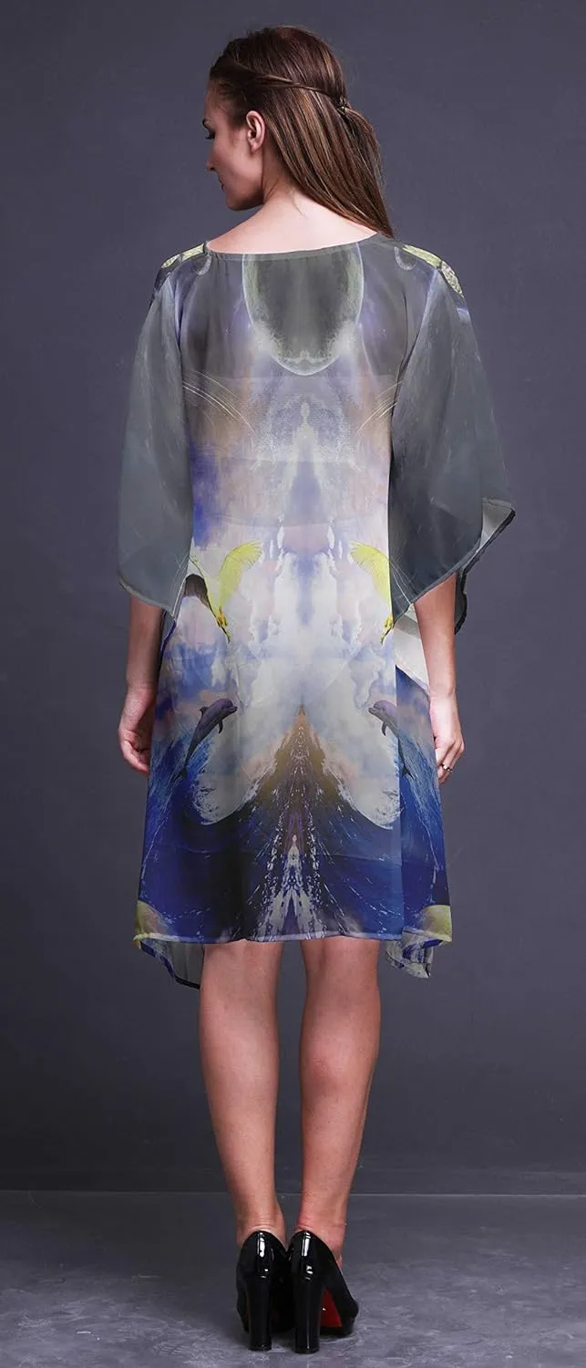 Ladies Plus Size Kaftan Summer Wear Beach Coverup Kimono Kaftan
