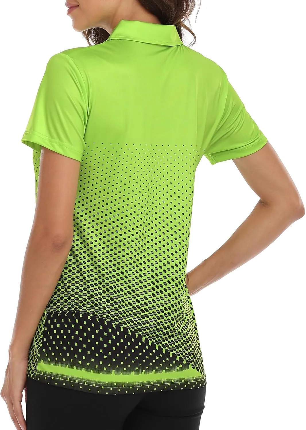 Little Beauty Women's Golf Polo Shirts Short Sleeve Moisture Wicking Tennis Athletic Shirt with 3 Button