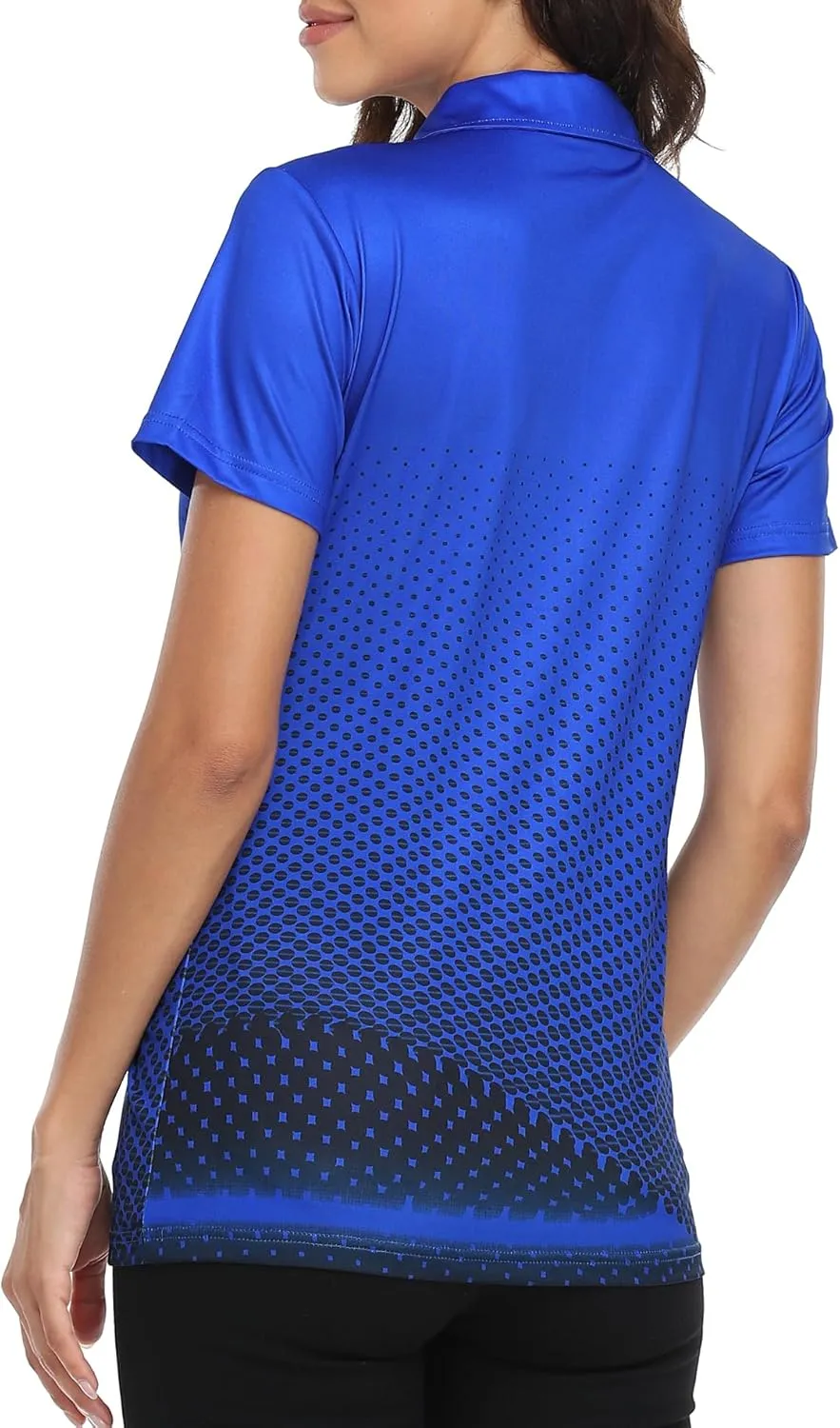 Little Beauty Women's Golf Polo Shirts Short Sleeve Moisture Wicking Tennis Athletic Shirt with 3 Button
